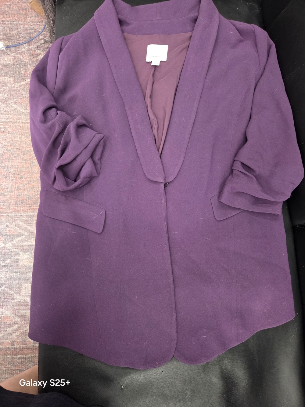 Sejour Plum Open-Front Blazer Jacket